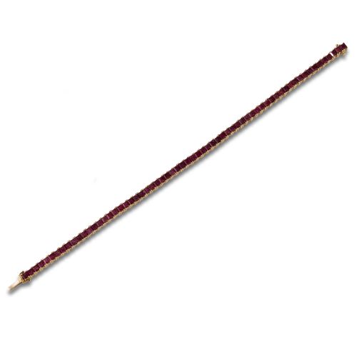 PULSERA RIVIERE DE RUBÍES, EN ORO AMARILLO