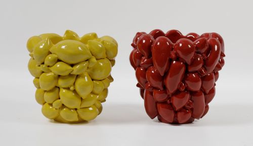 Jarrón de cerámica, Italia, S. XX