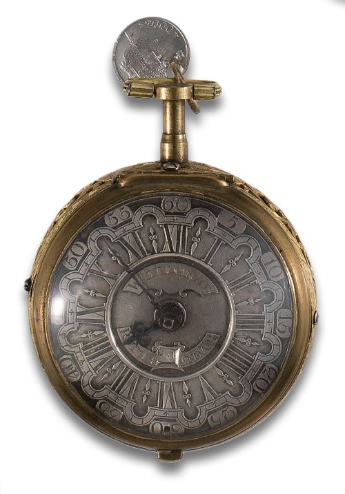 RELOJ WILLIAM GIB EN METAL DORADO. S.XVIII