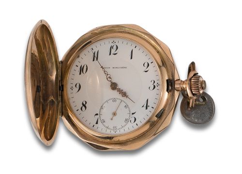 RELOJ SABONETA UNION HORLOGERE DE ORO DE 14K.