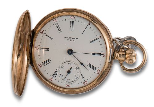 RELOJ SABONETA WALTHAM  DE ORO ROSA DE ORO DE 9K