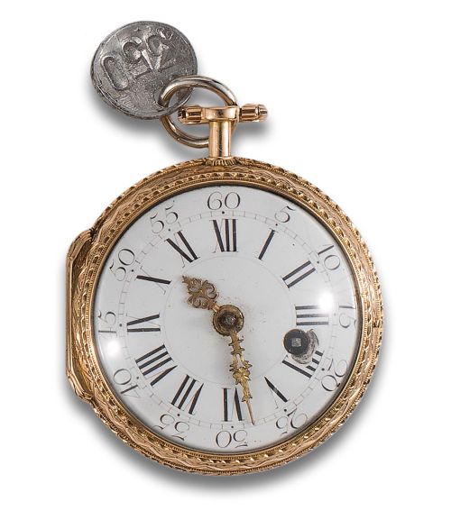 RELOJ DE BOLSILLO LEPINE EN METAL DORADO