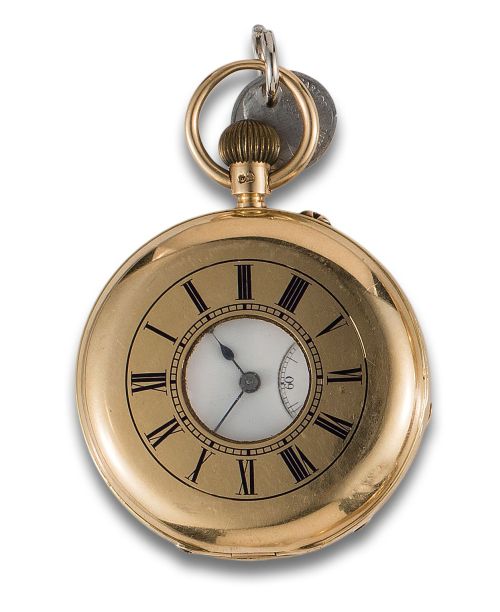 RELOJ DE BOLSILLO CAZADOR DE ORO