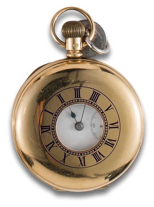 RELOJ DE BOLSILLO CAZADOR DE ORO 