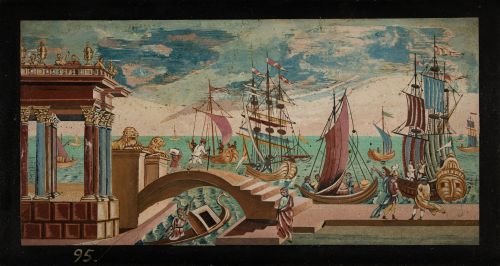 ESCUELA ITALIANA, ITALIAN SCHOOL (19TH CENTURY) "Scagliolas