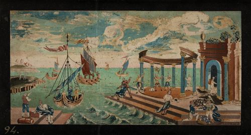 ESCUELA ITALIANA, ITALIAN SCHOOL (19TH CENTURY) "Scagliolas