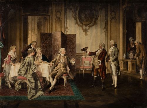 OTTO WIHELM ERDMANN, "Visita en interior palaciego" y "Pres