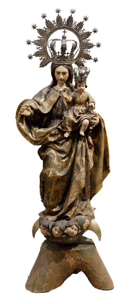 ESCUELA ESPAÑOLA, POSIBLEMENTE GRANADINA , "Virgen con el N