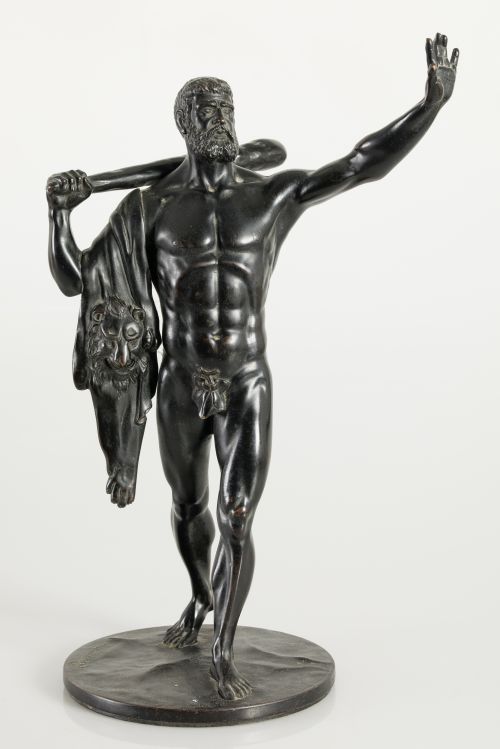 OTTO SCHMIDT-HOFER, "Hércules", Escultura de bronce patinad