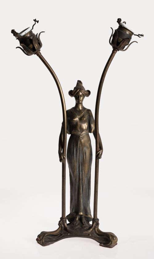 Lámpara de mesa art Nouveau, med. S. XX
