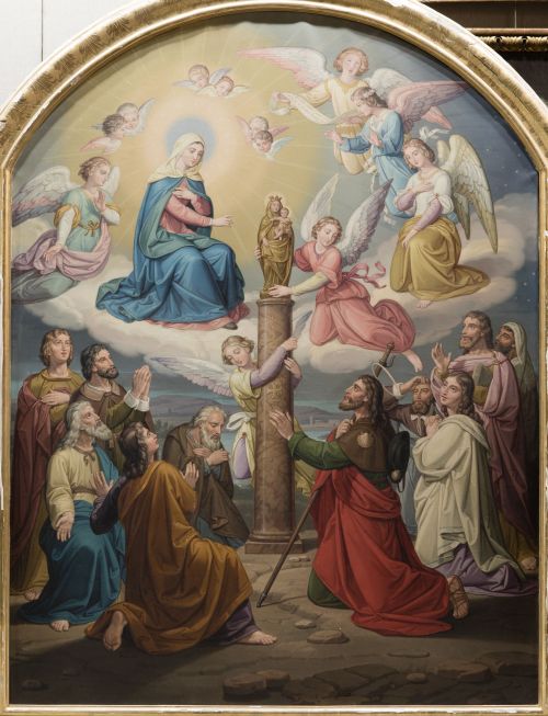 BERNARDINO MONTAÑES, "Aparición de la Virgen del Pilar a Sa