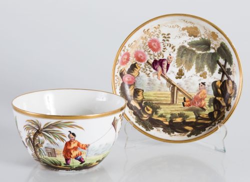 Plato y bol, Minton, Inglaterra, 1805-1816