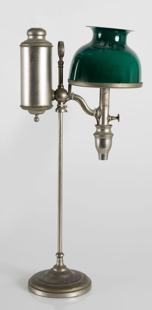 Lámpara de aceite art nouveau, posiblemente Alemania, c. 19