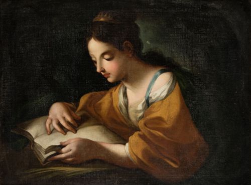 ESCUELA ITALIANA , "Santa Catalina de Alejandría", Óleo sob