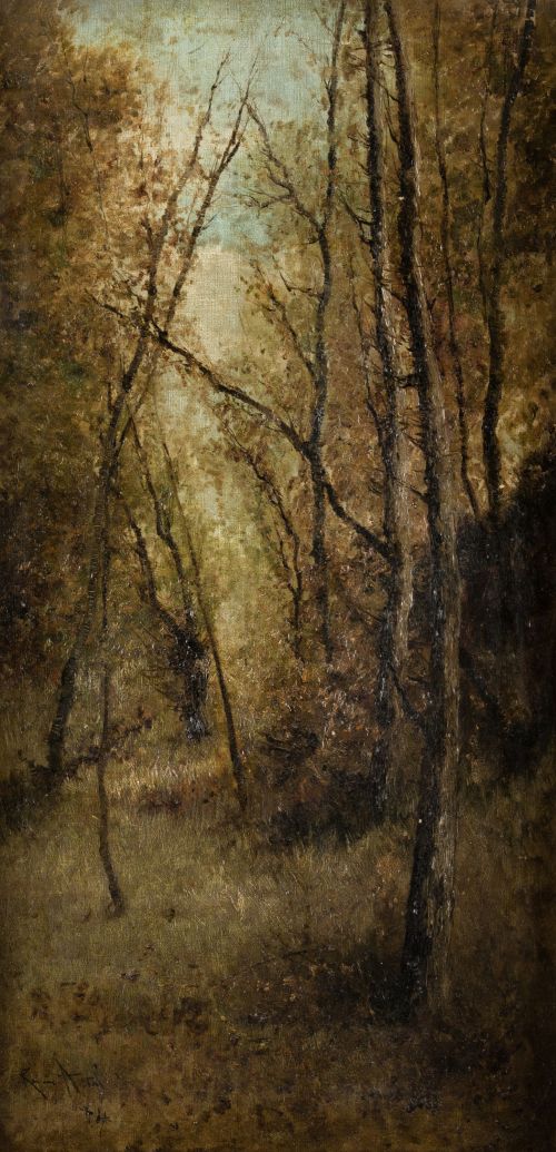 MANUEL RAMOS ARTAL, "Bosque", Óleo sobre lienzo