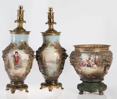 Jardinera de loza esmaltada, Edourad Gilles (1868 - 1895),