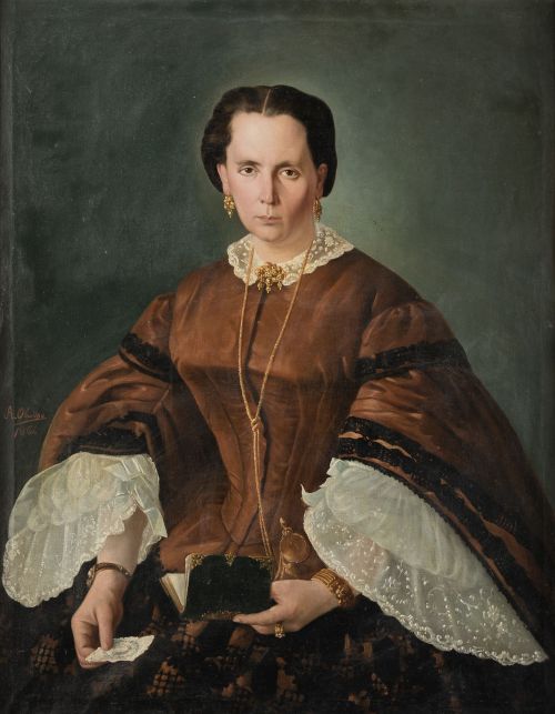 RAFAEL FRANCISCO JAVIER DE OLAVIDE, "Retrato de dama", 1861