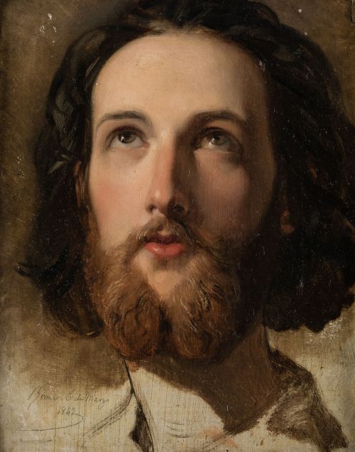 FEDERICO DE MADRAZO Y KUNTZ, "Don Pelayo", 1842, Óleo sobre