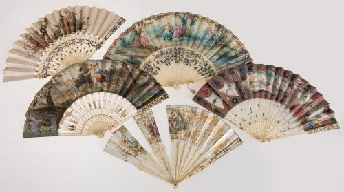 Lote compuesto por cinco abanicos, S.XIX