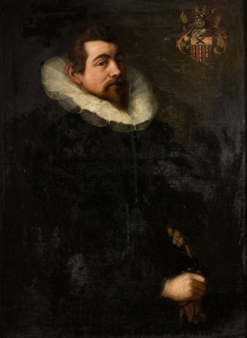 ESCUELA FLAMENCA, "Retrato de caballero con gola y guantes"