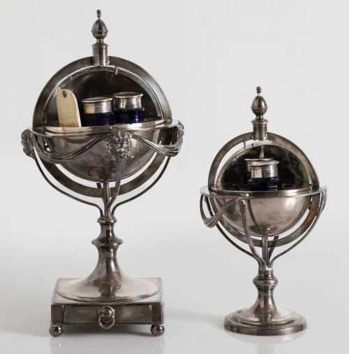 Escribanía de mesa metal plateado Francia S.XIX-XX