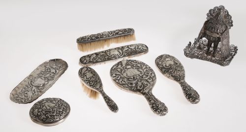 916 sterling Spanish silver vanity set