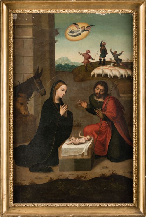 JUAN CORREA DE VIVAR, "Nacimiento de Jesús y anuncio a los