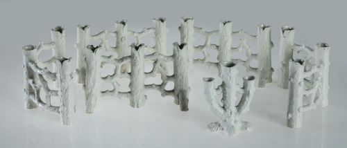 Sourtout de table de loza, c. 1900