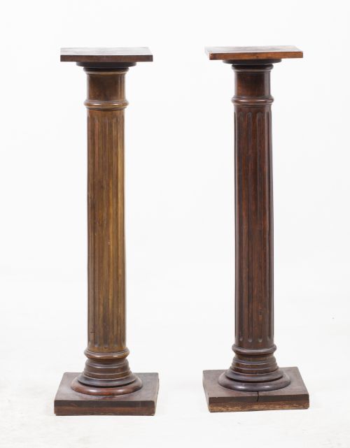 Pareja de pedestales en forma de columna, ffs. S. XIX- pps.