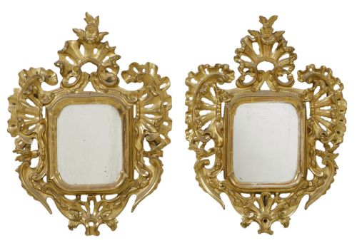 Pair of Baroque cornucopias, Charles III, Spain, 18th centu