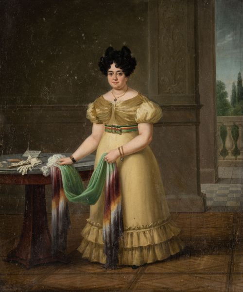 FRANCISCO LACOMA Y FONTANET, "Retrato de María Luisa Carvaj