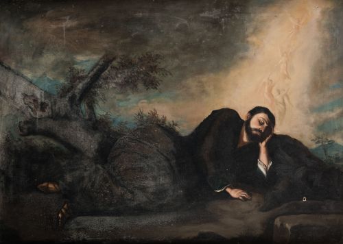 ANÓNIMO, "El sueño de Jacob", Óleo sobre lienzo.