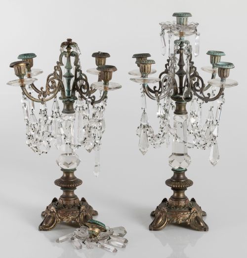 Pareja de candelabros de estilo Napoleón III, Francia, S. X