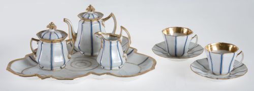 Juego de té "tú y yo" de porcelana, posiblemente Francia, S
