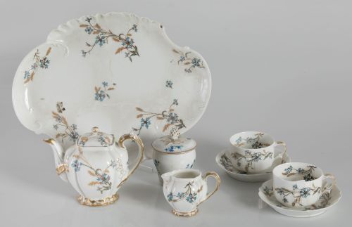 Juego de te "tú y yo" de porcelana Haviland & Co, Limoge, F