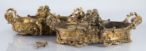 HENRI PICARD (Francia, act. 1840 - 1890), Pareja de jardine