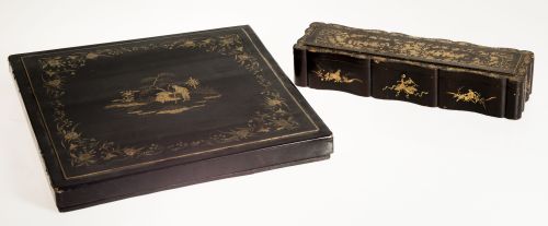 Caja de laca, Cantón, China, c. 1900