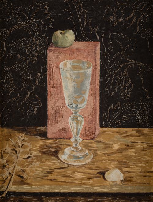 BENJAMÍN PALENCIA, "Naturaleza muerta con copa de cristal y