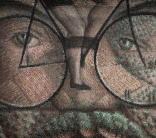 ISAÍAS DÍAZ GÓMEZ, “Los ojos de la bicicleta”, Óleo sobre l