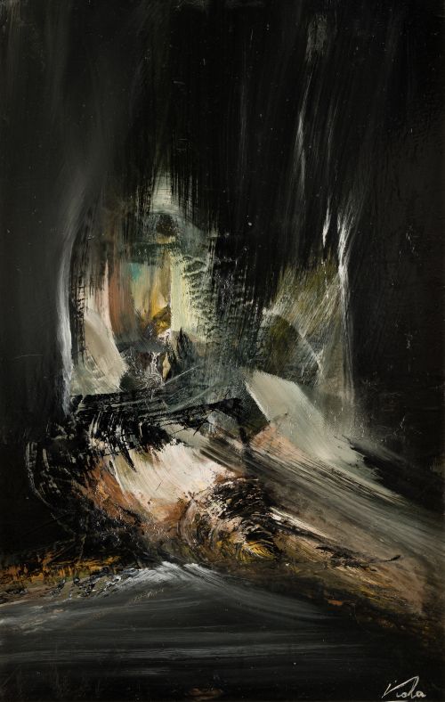 MANUEL  VIOLA, "Composición", Técnica mixta sobre lienzo