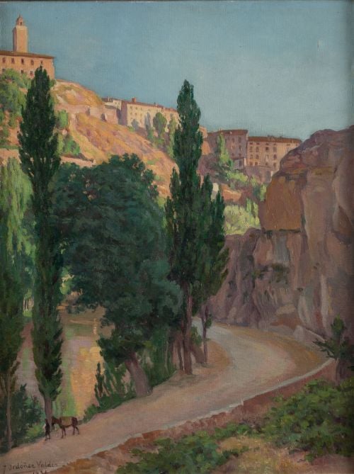 JOSÉ ORDÓÑEZ Y VALDÉS, "Paisaje de Cuenca", 1934, Óleo sobr