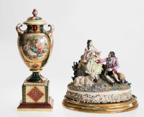 “Pareja galante”, grupo de porcelana, S.XX