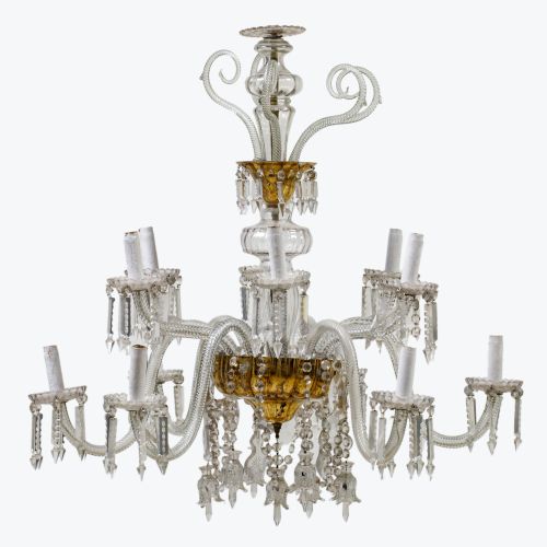 Lámpara de techo de cristal siguiendo modelos antiguos de L