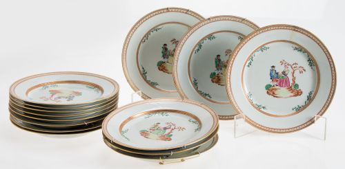 Juego de catorce platos porcelana china