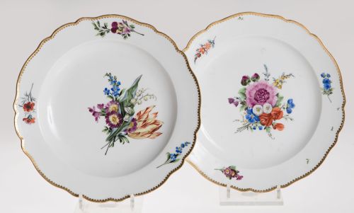Pareja de platos porcelana Meissen