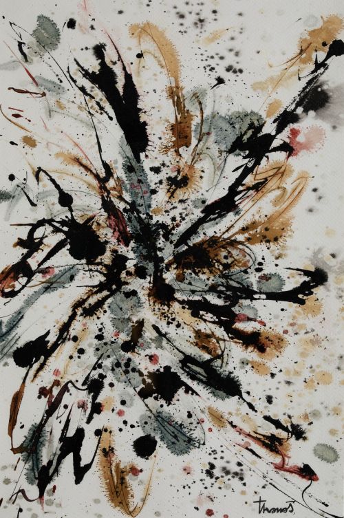 JUAN JOSE  THARRATS, "Sin titulo", Tinta y acuarela sobre p