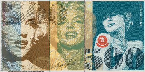 RODOLFO LLOPIZ, "500 cho ku rei Marilyn Monroe", Serigrafía