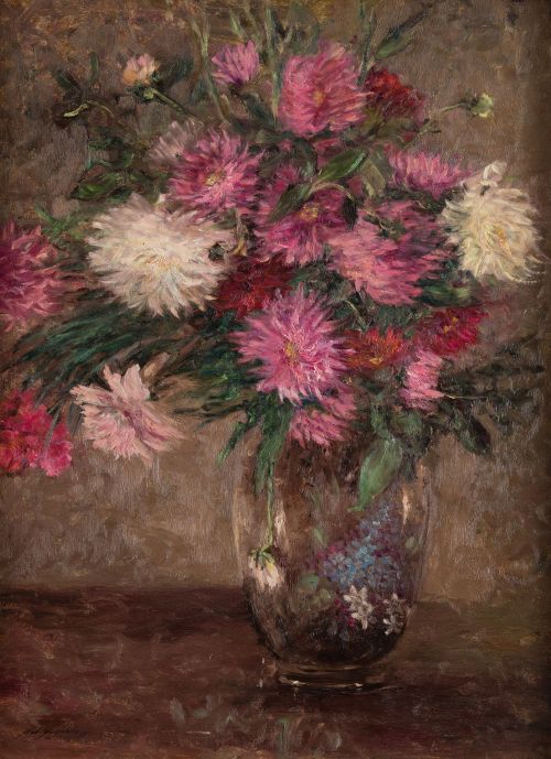 RODRIGO CASTILLA, "Florero", Óleo sobre tabla