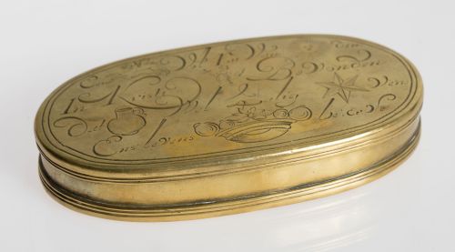 Brass box, Holland, 18th century