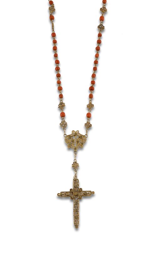 ROSARIO DE ORO Y CORAL